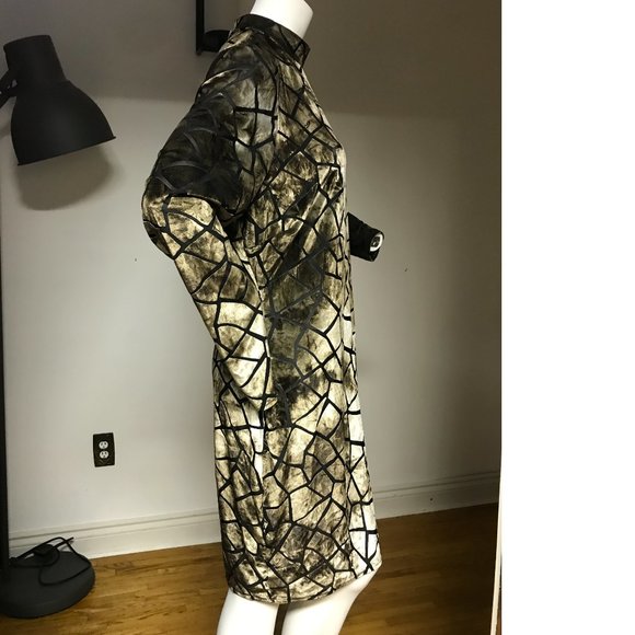 NWT Fashion Nova Marry The Night Velvet Mini Dress Tunic Shiny Disco Turtleneck - Picture 5 of 5